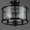 Maxim Lighting Sentinel 3-Light Semi Flush 25250CLBK - alternate 2